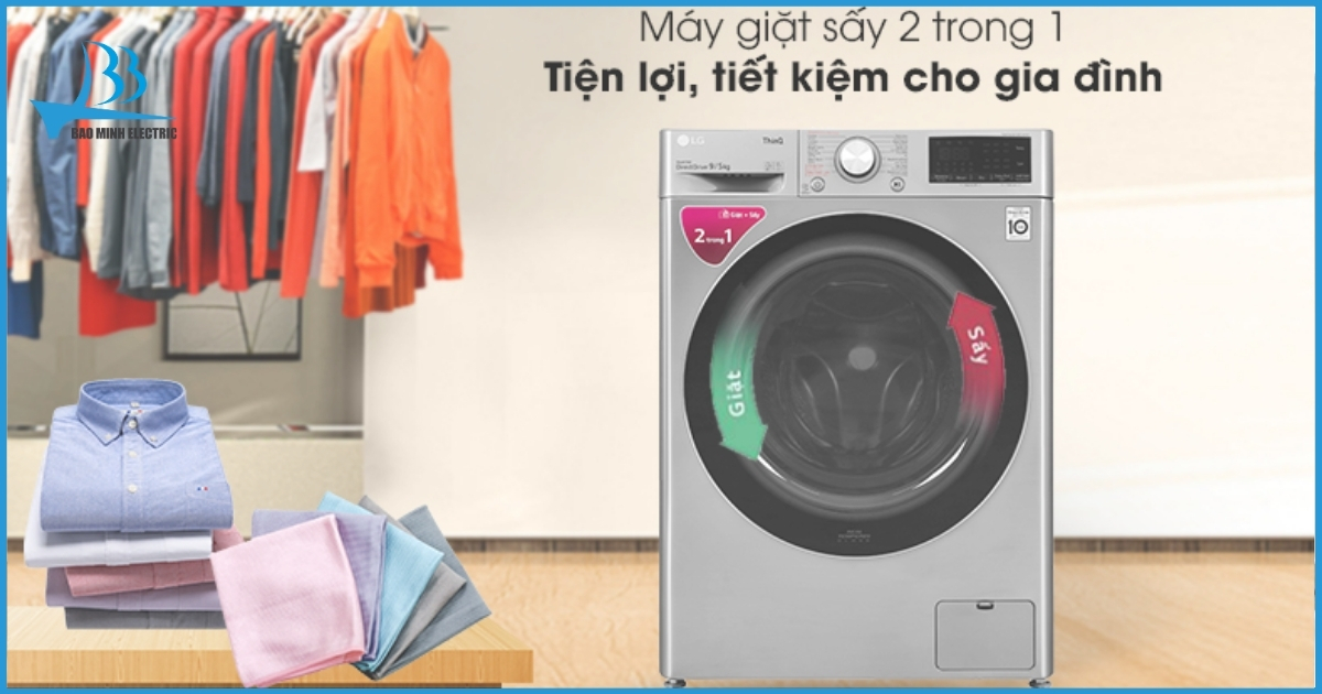 Máy giặt sấy LG Inverter 9 kg - sấy 5kg FV1409G4V
