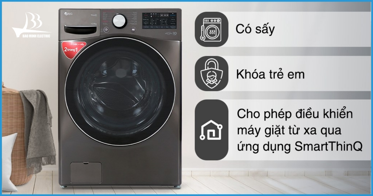Đặc điểm nổi bật của máy giặt 15kg 