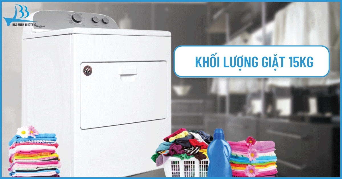 Máy sấy quần áo 15kg phù hợp sử dụng trong gia đình 7 người hoặc tiệm giặt ủi