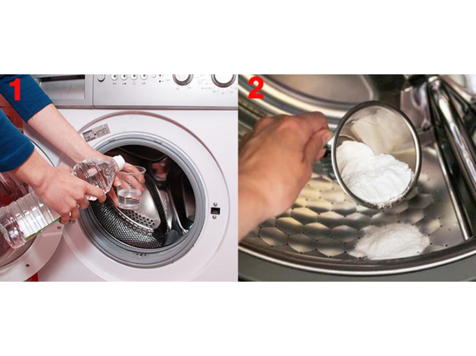 Vệ sinh máy giặt Toshiba bằng Baking Soda