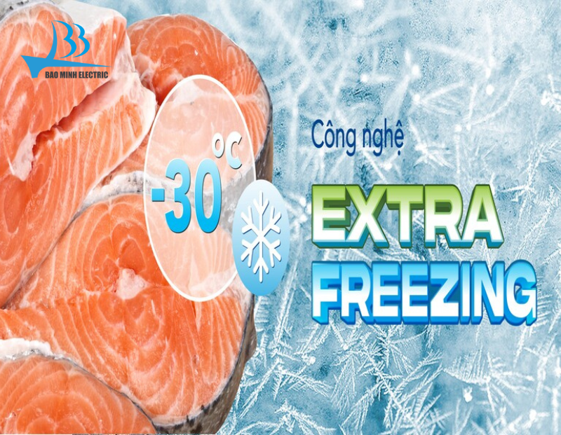 Công nghệ Extra Freezing cung cấp khả năng đông đá mạnh mẽ và hiệu quả