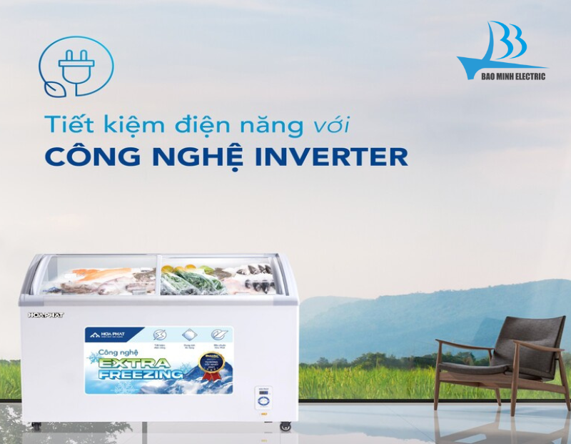 Công nghệ inverter tiết kiệm điện năng tới 30% so với tủ đông thông thường