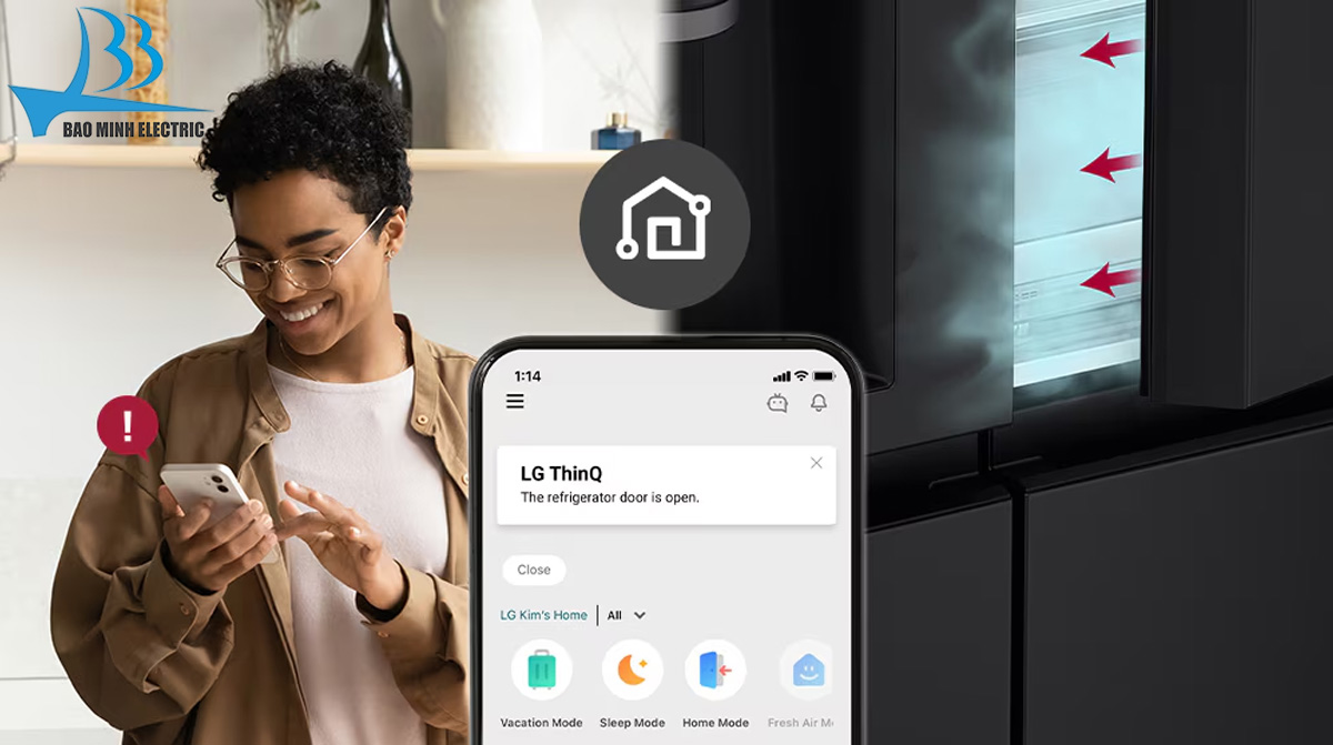 Kết nối điều khiển từ xa qua điện thoại qua ứng dụng LG ThinQ