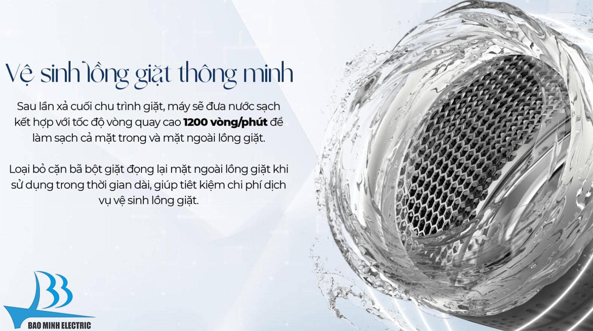 Tự động vệ sinh lồng giặt máy giặt Sharp