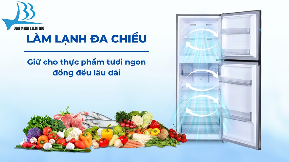 Công nghệ làm lạnh đa chiều tủ lạnh Sharp