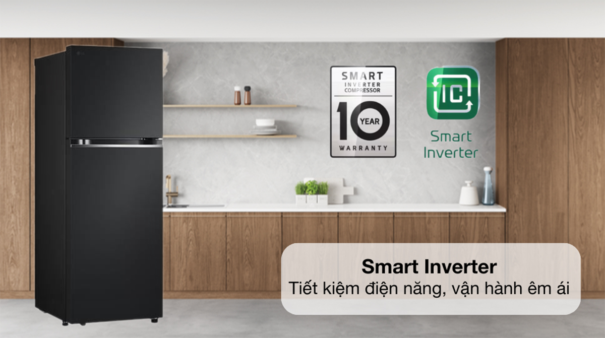 Tủ lạnh LG inverter tiết kiệm điện, vận hành bền bỉ