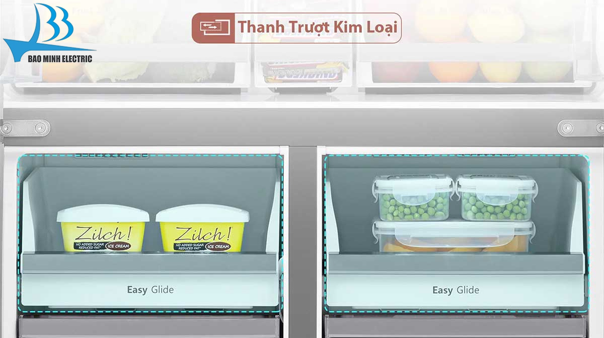 Thanh trượt ngăn kéo bằng kim loại