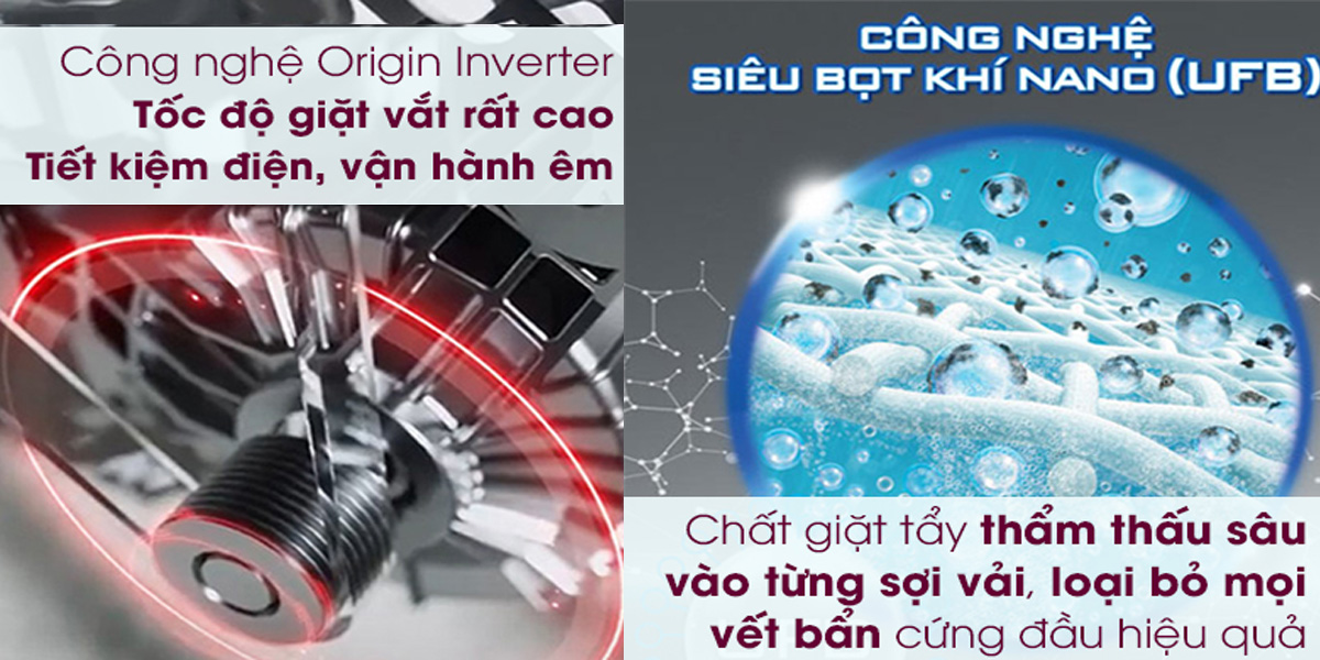 Công nghệ được tích hợp vào máy giặt Toshiba