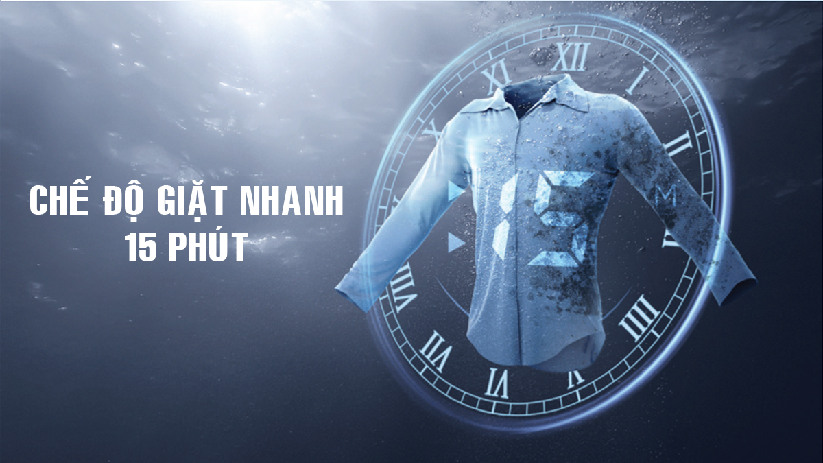 Máy giặt Midea giặt nhanh 15 phút