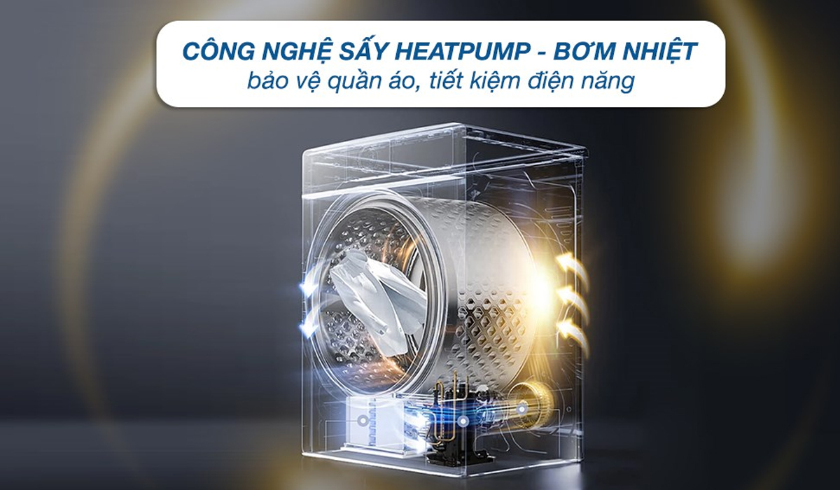 Máy sấy bơm nhiệt LG tiết kiệm điện, bảo vệ quần áo Máy sấy bơm nhiệt LG tiết kiệm điện, bảo vệ quần áo