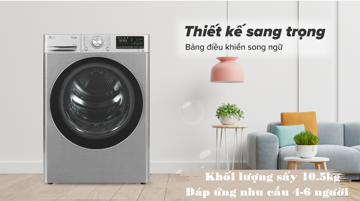 Thiết kế máy sấy quần áo LG RX50VHP5G Thiết kế máy sấy quần áo LG RX50VHP5G