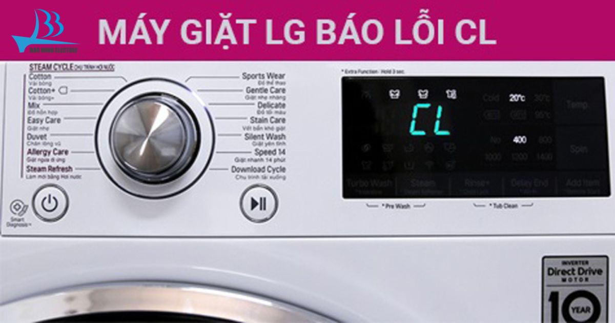 Đừng lo lắng khi máy giặt LG hiện CL