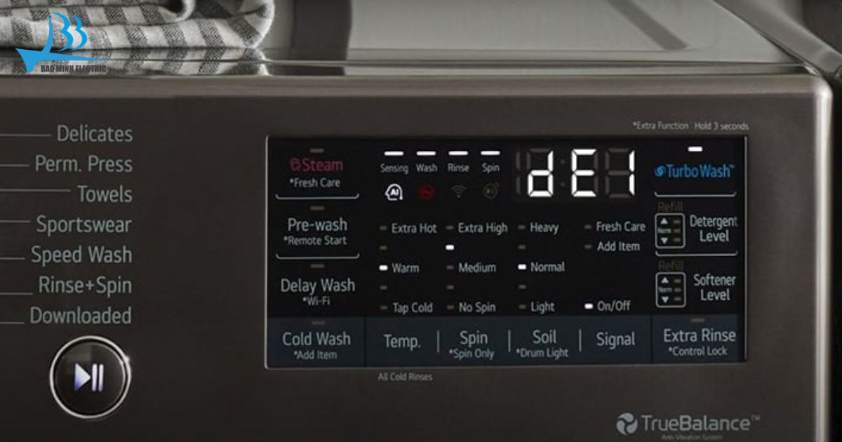 Lỗi DE1 trên máy giặt LG