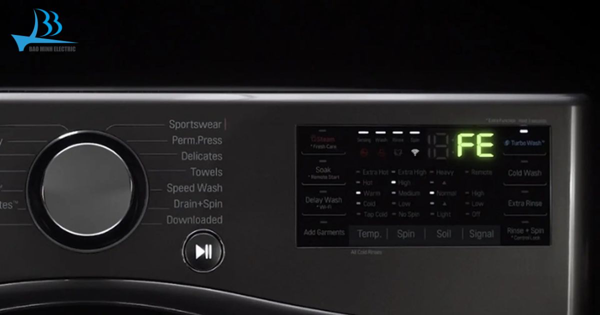 Lỗi Fill Error khiến máy giặt tràn nước