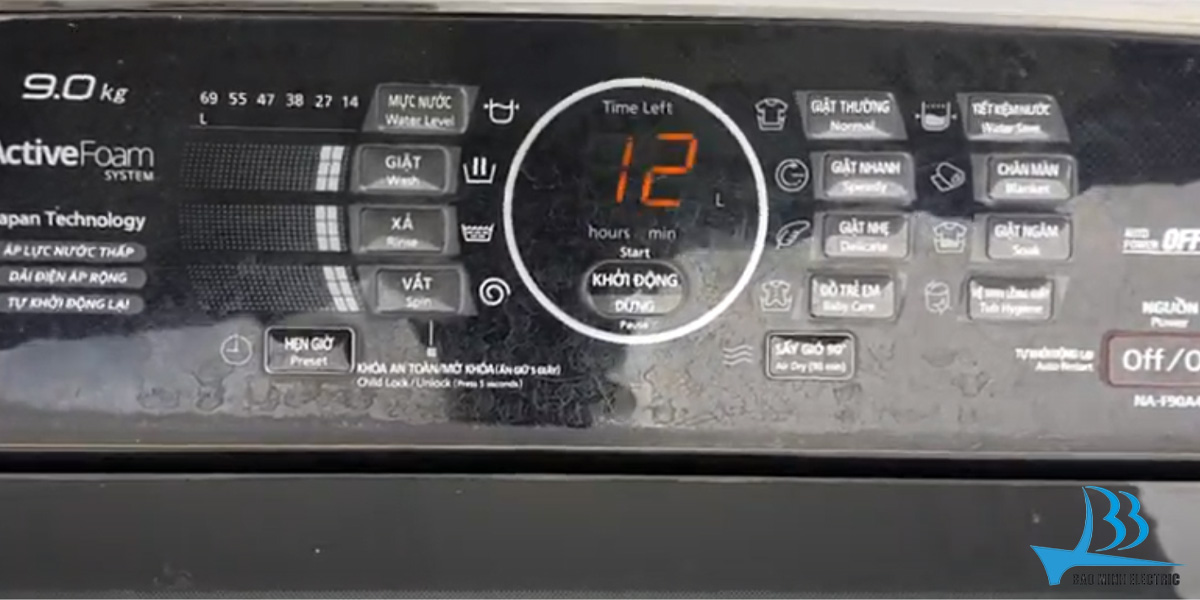 Máy giặt Panasonic báo lỗi U12