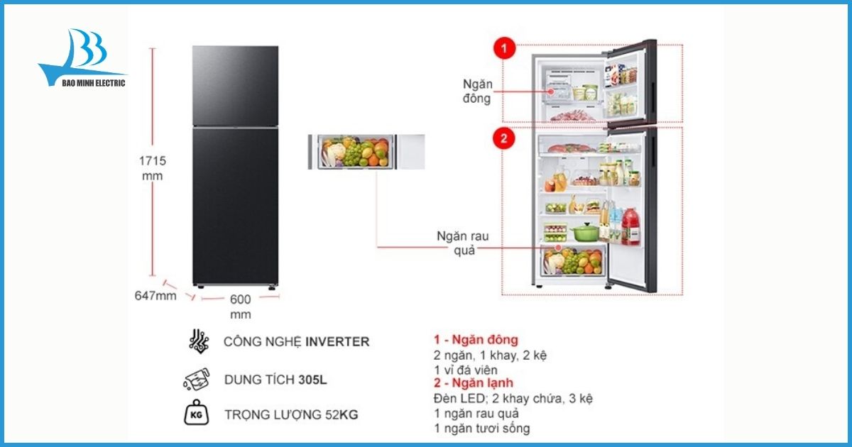 Tủ lạnh Samsung RT31CG5424B1SV 