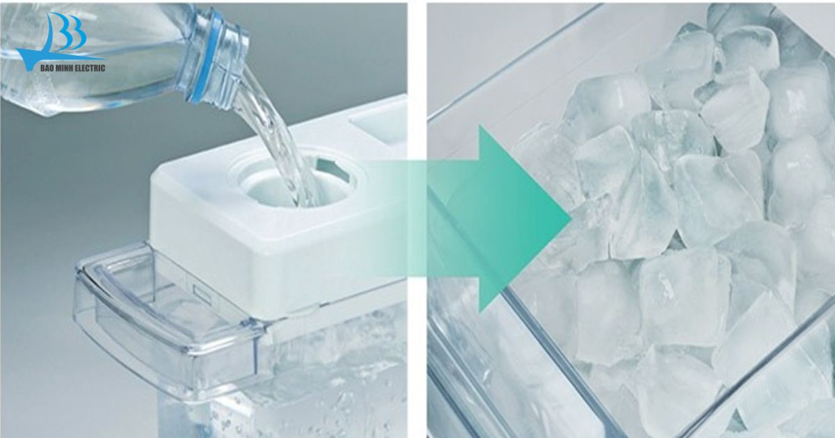 Cách làm đá tủ lạnh LG 2 cánh có chức năng làm đá tự động