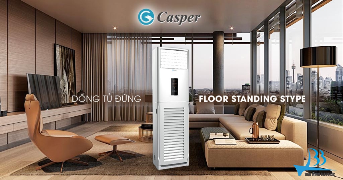 Dòng điều hòa tủ đứng của Casper có thiết kế vô cùng hiện đại