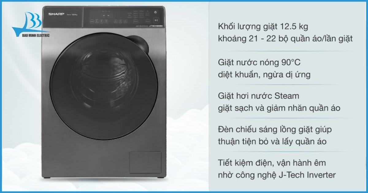 Máy giặt Sharp ES-FK1252PV-S 