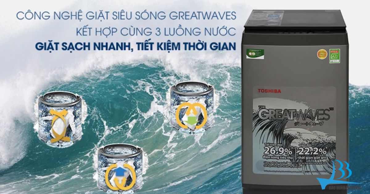 Công nghệ Greatwaves trên máy giặt Toshiba