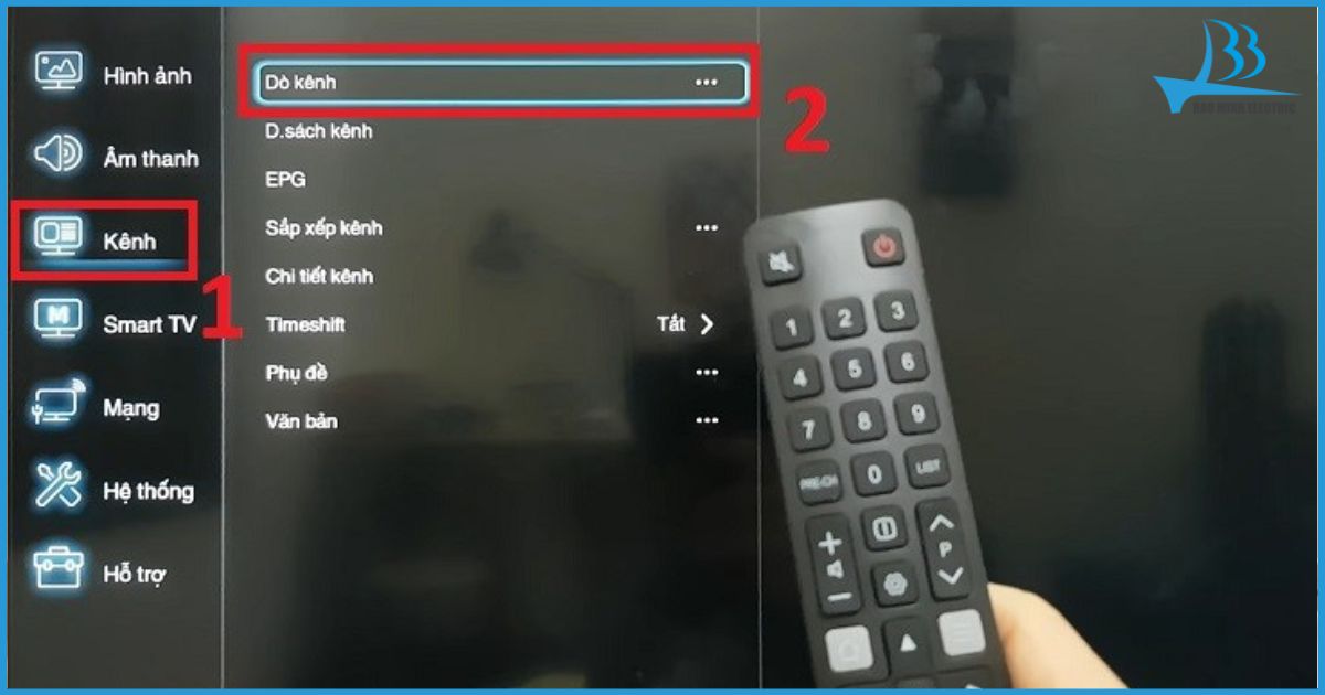Dò kênh tivi giúp bạn khắc phục nhanh chóng tình trạng mất tín hiệu hoặc cập nhật thêm các kênh mới